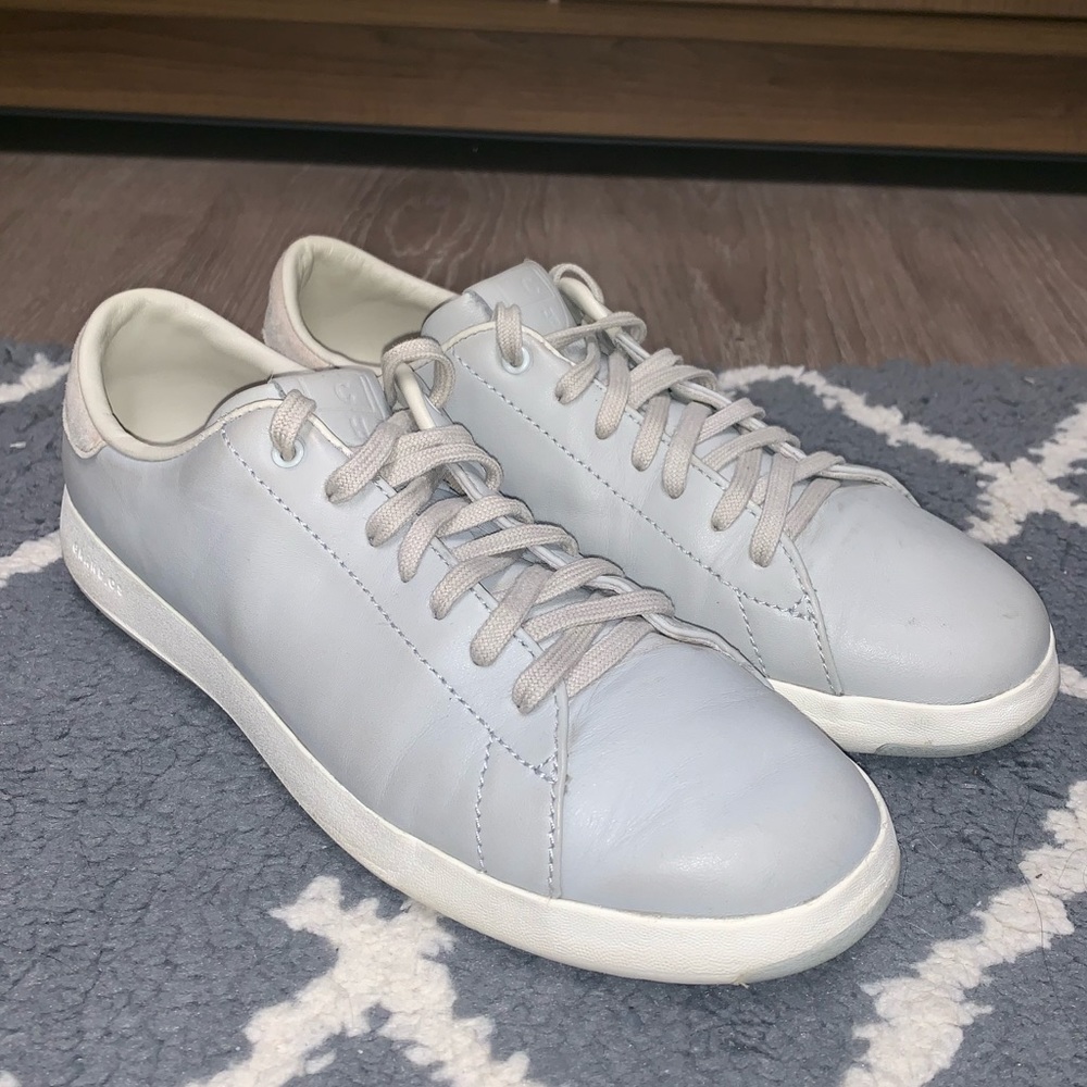 Cole Han Gray Leather Sneakers
